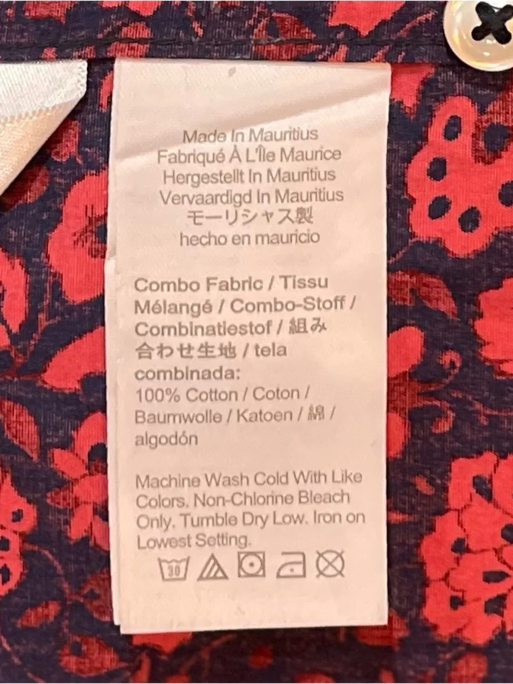 J Crew Secret Wash Classic Floral Long Sleeve Button Down Shirt Cotton Preppy